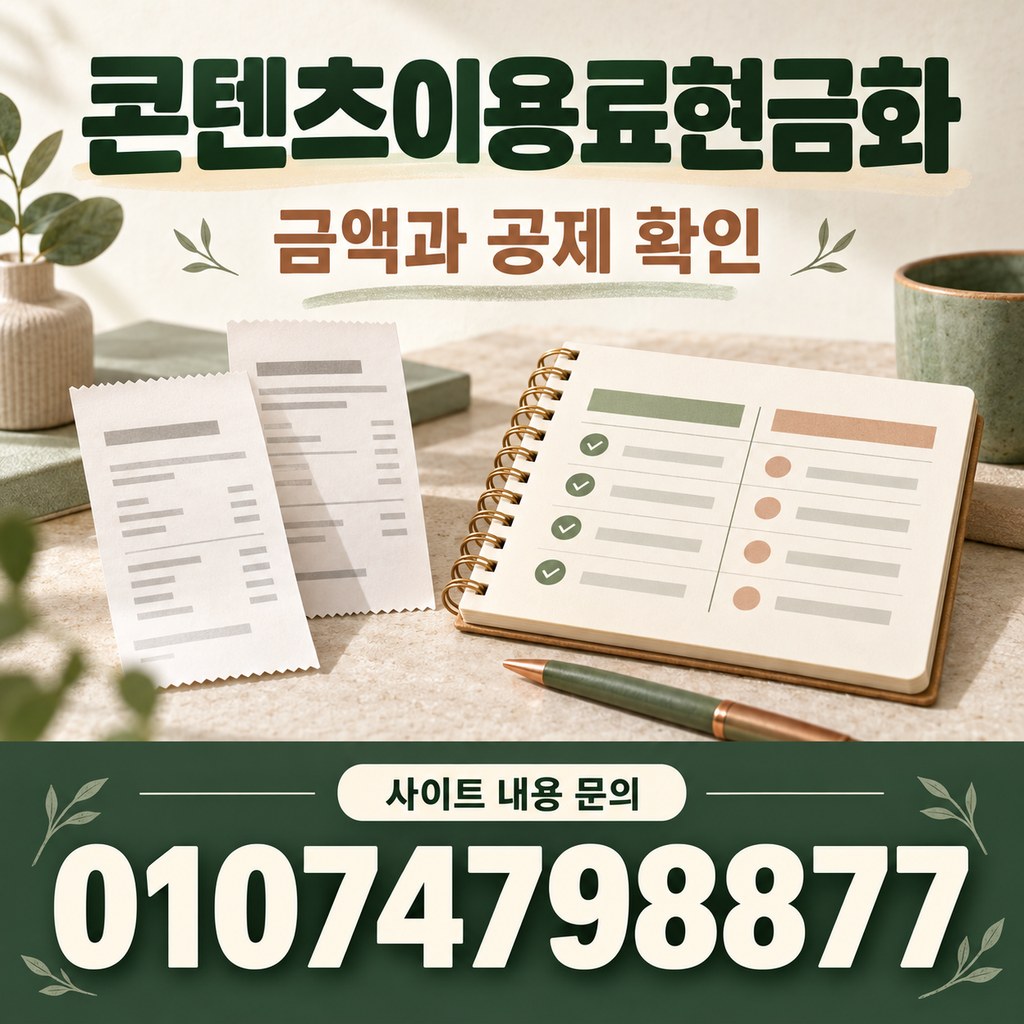 콘텐츠이용료현금화 · 결제 내역 · 사이트 내용 문의 01074798877